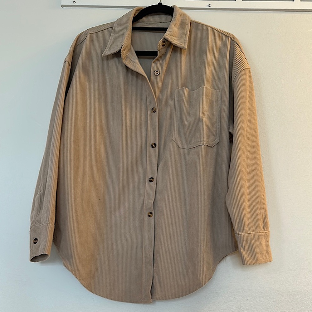Tan Button Down Shirt